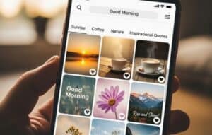 Daily Greeting Photo App: Morning, Afternoon, Night